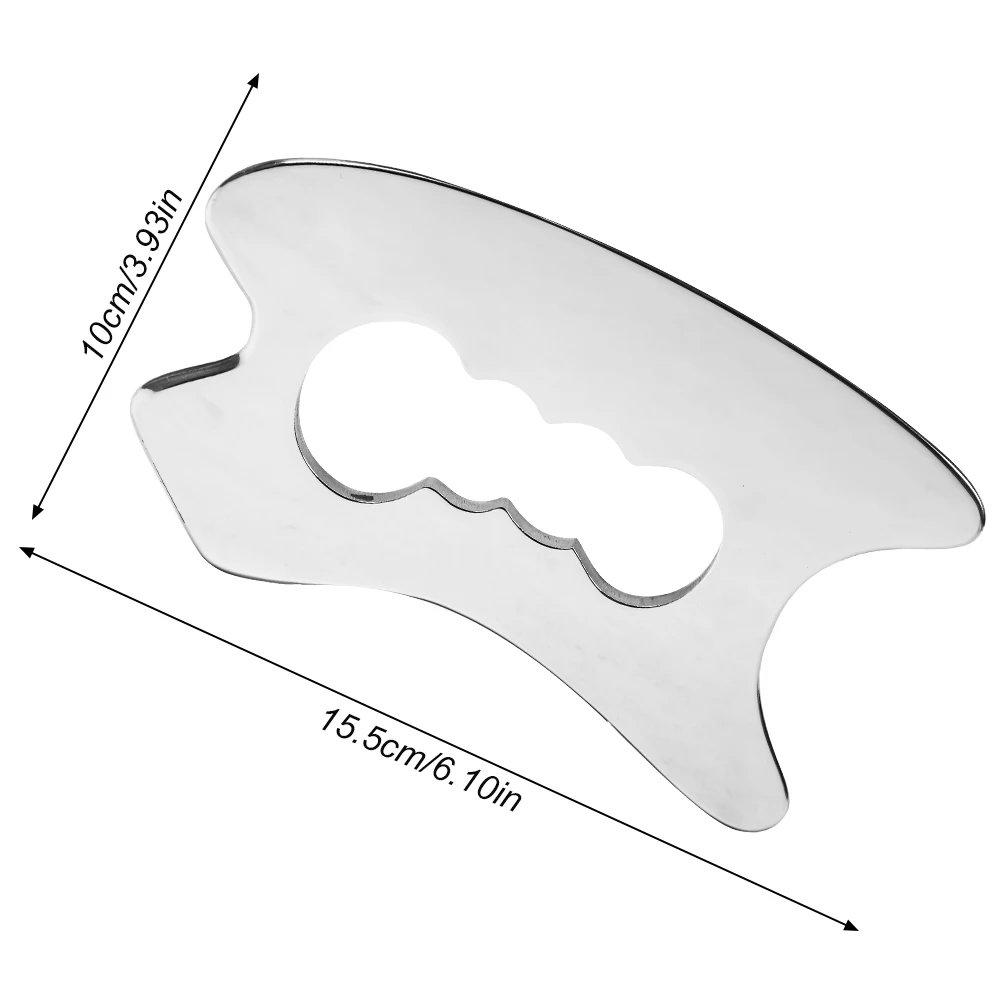 1 pz strumenti Gua Sha in acciaio inossidabile-strumento di raschiatura per massaggio per mobilizzazione di tessuti molli, terapia fisica per schiena, gambe, braccia