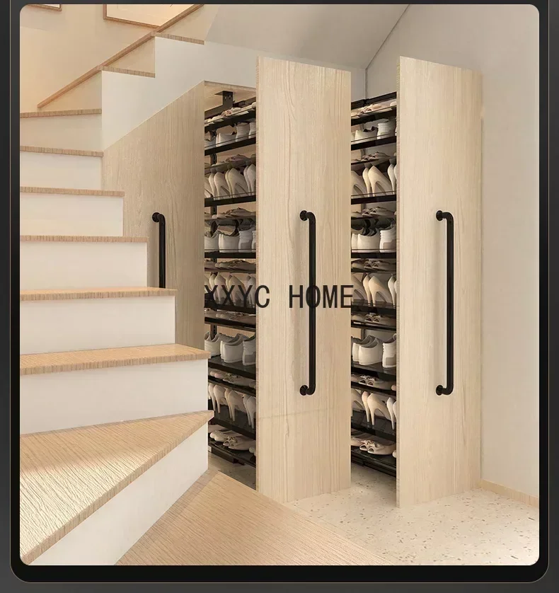 Rotating shoe rack cabinet, wardrobe storage rack, pull-out shoe rack, hardware push-pull shoe rack