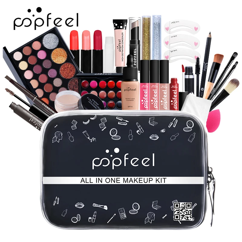 Makeup Set Versatile Travel-friendly Complete Makeup Kit Popfeel Must-have Hottest Kt04 Perfect Gift Long-lasting Beginners