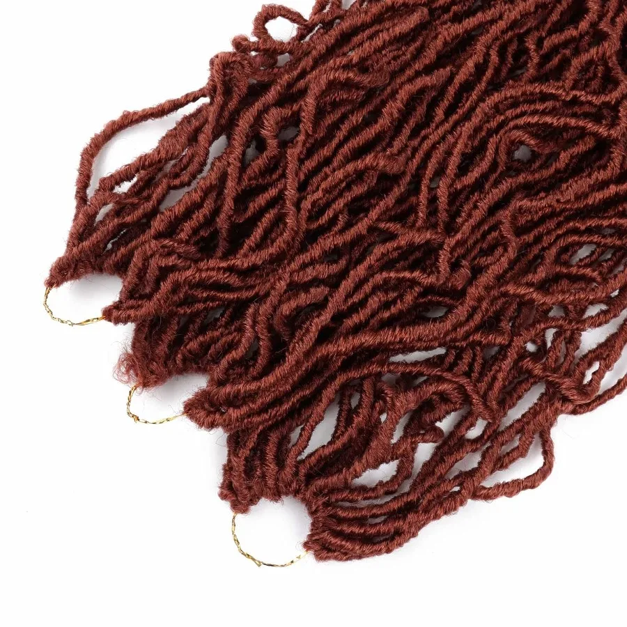 24 بوصة لينة Locs الكروشيه الشعر قبل يحلق 6 عبوات فو Locs الكروشيه الضفائر ل فراشة Locs المجدل الشعر الاصطناعية للأسود