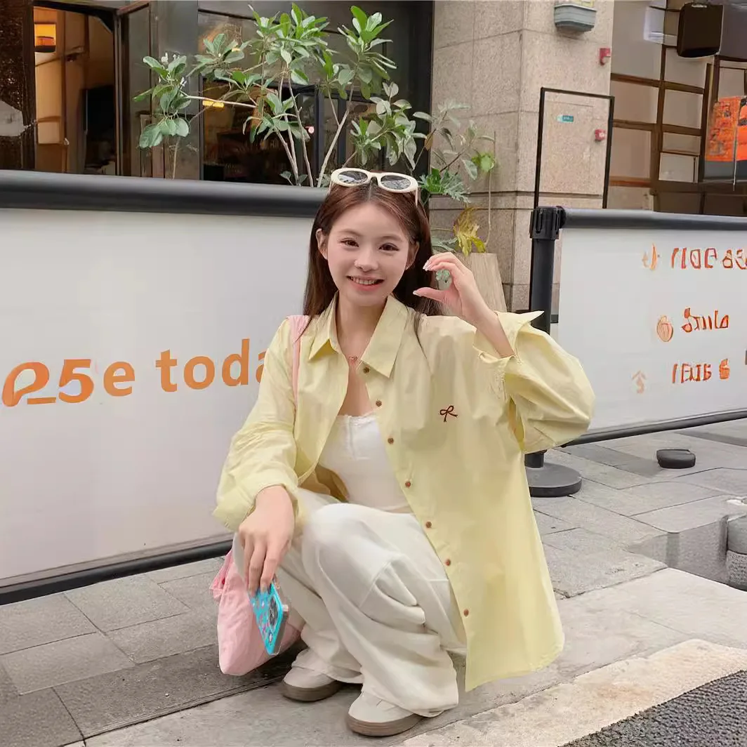 

Рубашки с длинным рукавом, женские шифоновые блузки на пуговицах, облегающие рукава-фонарики, женственная молодежная осенняя одежда в студенческом стиле в стиле ретро