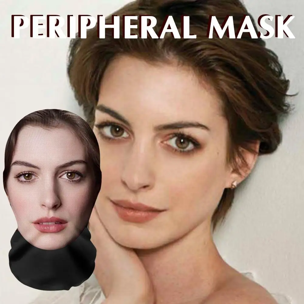 3D Printed Full Face Visual Mask Anne Actress Celebrity Performer Face Mask Fun Role-playing Props Costumes Face Mask image 5