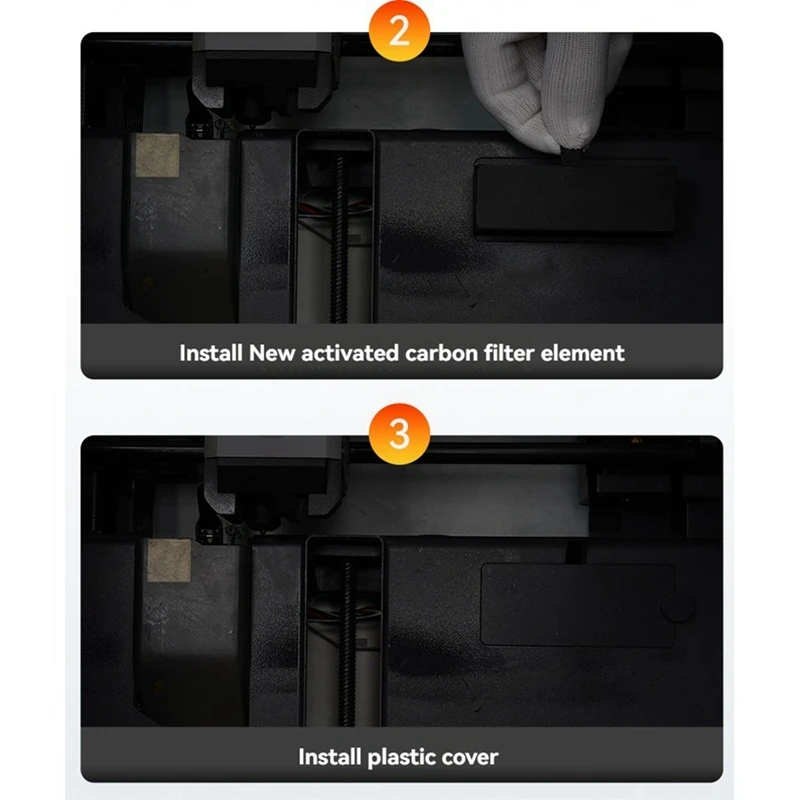 A7THK-3 pezzi di ricambio per filtro purificatore d'aria con filtro a carbone attivo per parti della stampante 3D Bambu Lab X1 X1C P1P P1S