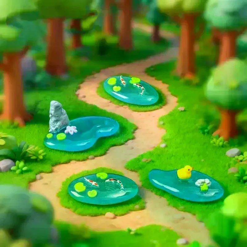 Ornamentos de resina para lago - Bonsai Garden With Koi Pond avaliação e preço