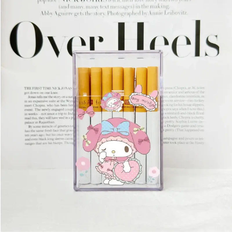 Sanrio Kuromi Cigarette Case Anime Cartoon Hello Kitty Kawaii Smoke Boxs  Melody Smoking Card Storage Box Cute Festive Gifts