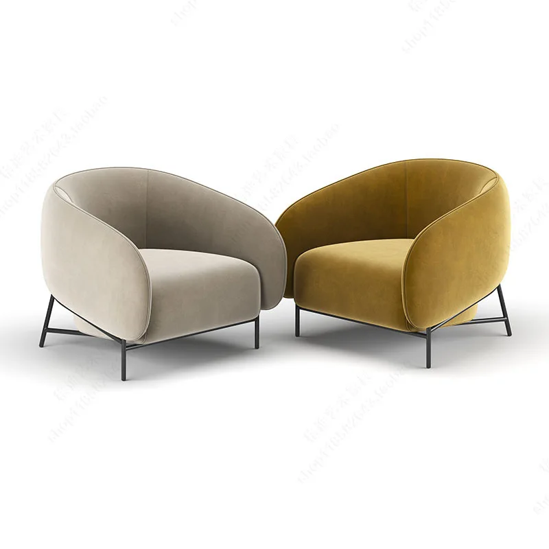 

#For Italian minimalist single sofa chair Nordic Internet celebrity small apartment meeting leisure chair light luxury