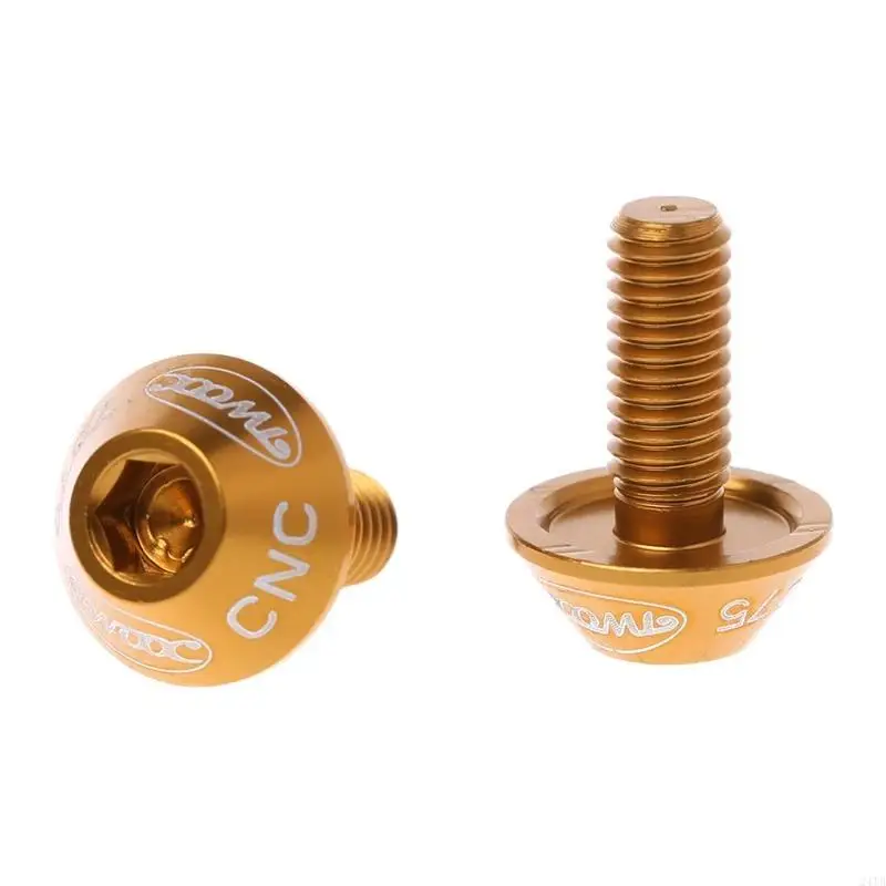 

2Pcs M5x10mm Aluminum Alloy Bike Water Bottle Cage Bolt Holder Screw New