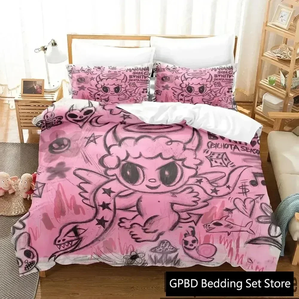 

3D Print Karol G Manana Sera Bonito Bichota Bedding Set Boys Girls Twin Queen King Size Duvet Cover Pillowcase Bed boys Adult