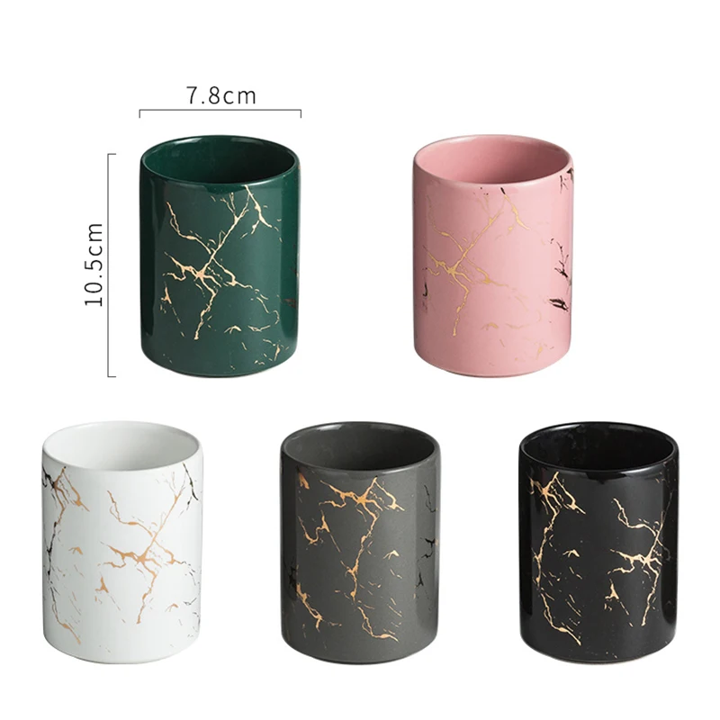 Creative Wash Cup Ceramic Toothbrush Cup Bathroom Ceramic Marbling Mouthwash Cup Toothbrush Holder Bathroom Supplies