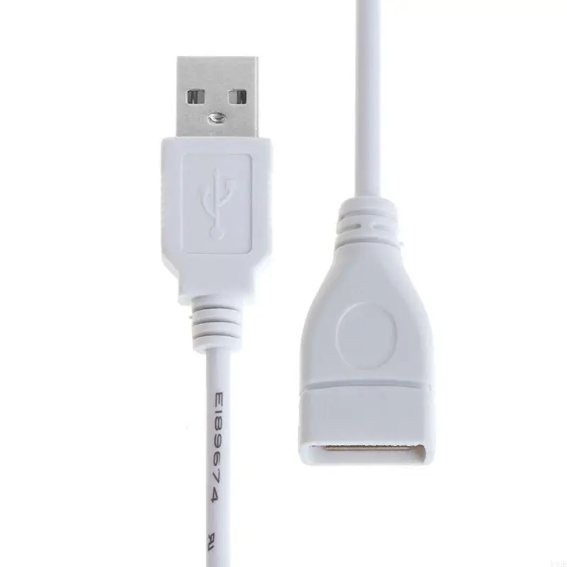 Cable USB Y4UE NUEVO 28 USB 2.0 macho a extensor extensión femenina White Cable Wit
