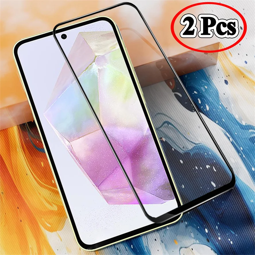 

2 Pcs, 9D & 9H Glass for Samsung A35 5G Tempered Glass Samsung Galaxy A35 5G Screen Protector Samsung Galaxy A 35 Glass A35 5G