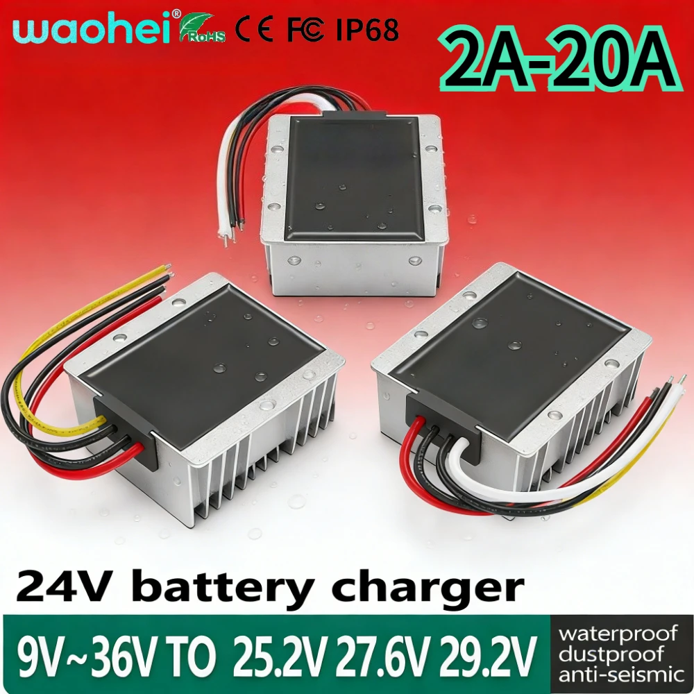 

9V-36V18V-36V TO 29.2V 27.6V 25.2V 2A-20A 10V-32V TO 25.2V DC-DC Chargeur de batterie Ensoleillement automobile pipeline Cour CE