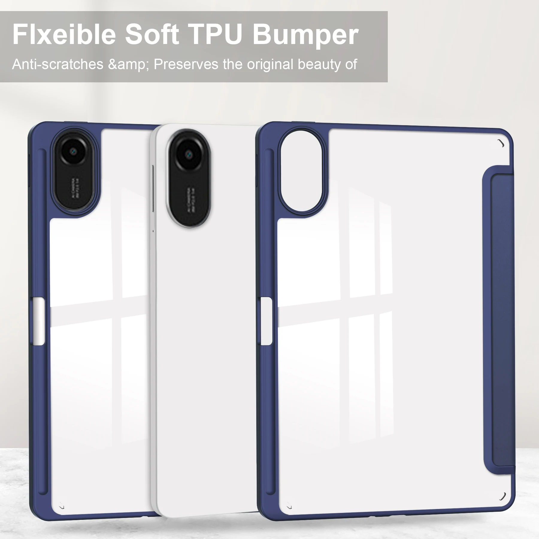 

Кожаный чехол для Redmi Pad 2, 11-дюймовый прозрачный задний чехол с местоположением ручки