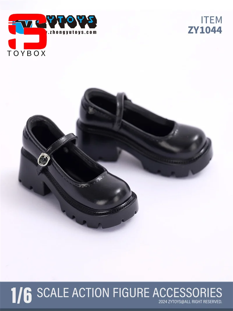 In Voorraad ZYTOYS ZY1044 1/6 School Meisje Zwart Lederen Schoenen JK Uniform Schoenen Model Fit 12 ''Vrouwelijke Soldaat Action Figure body