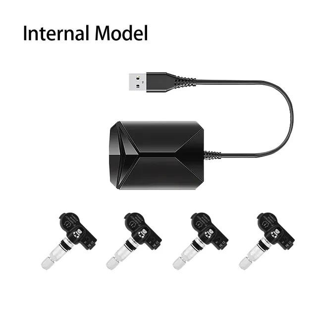 Smart TPMS Car Tire Pressure Alarm Monitor System 4 Sensors Solar Intelligent Tyre Pressure Temperature Warning Display