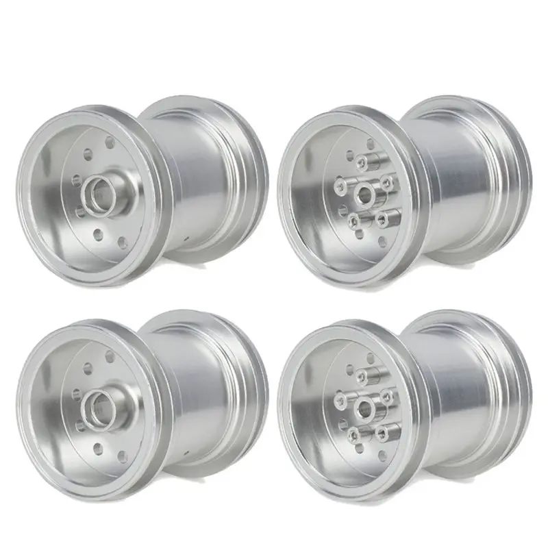 WOWFU-For Tamiya CW-01 Lunch Box Midnight Pumpkin 1/12 Big Tire RC Car Upgrade Parts- Aluminum Alloy Front Rear Wheel Hub Rims