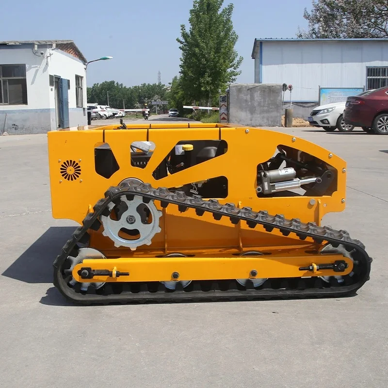 Powerful 4 Stroke  Self-propelled Crawler Remote Control Lawn Mower Flail Mower Farm Garden Forestry
