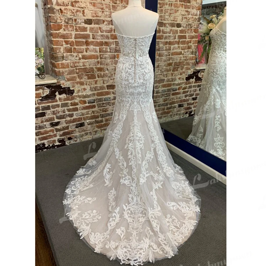 Lakshmigown Sweetheart Mermaid Wedding Dress 2025 Lace Floor length Wedding Gown vestidos de novia vestidos novias boda amanda