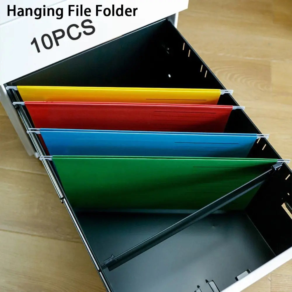 

10PCS A4 Hanging File Folder Letter Size Paper Hanging File Organizer Large Capacity Portable Document Holder Classroom