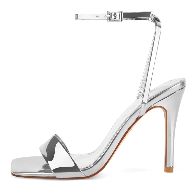Sexy High Heels Summer Shoes for Women Sandals Luxury Ankle Strap Red White Gold Pink Silver Dance Party Footwear Shoes Lady view 4