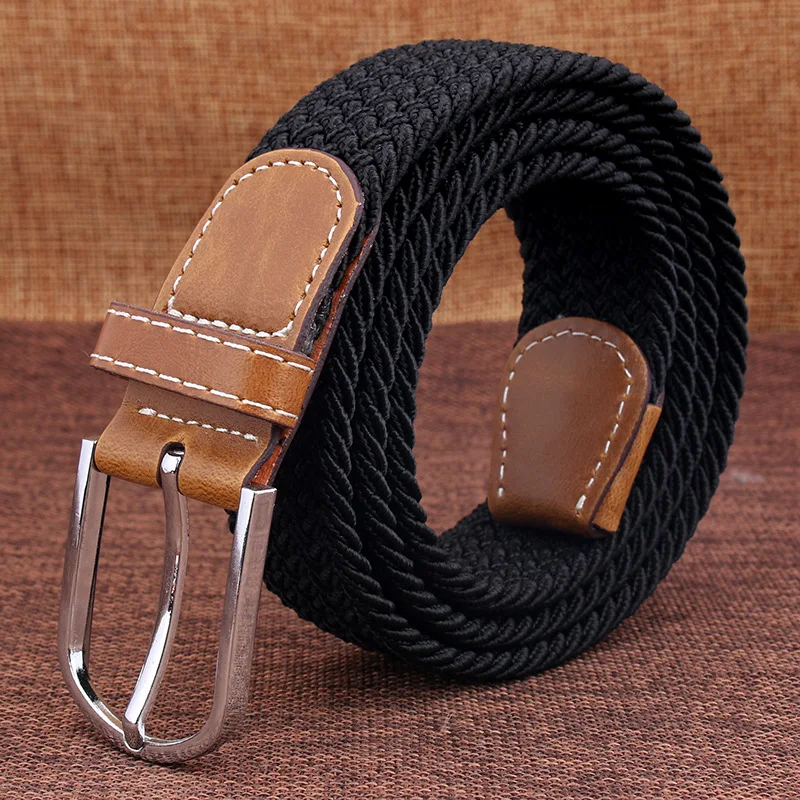 2024 130cm Korean Popular Denim Pants Stretch Lengthened Woven Elastic Belt Unisex Canvas Chubby Long Luxury White Black Navy