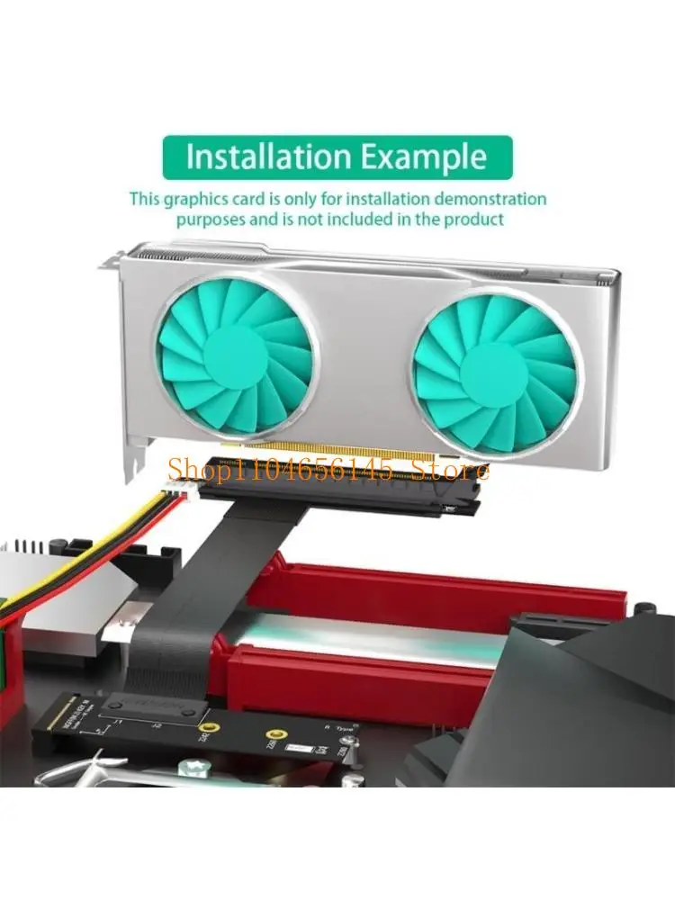 5ASD 90 ângulo Turn M.2 Ngff M para PCIE 16X Adaptador placa gráfica NVME para PCIE 16X