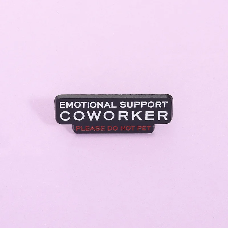 New Black Geometric English Slogan Brooch Creative Commute Metal Badge Gift for DIY Bags Clothes Shoes Hat Decoration Wholesale