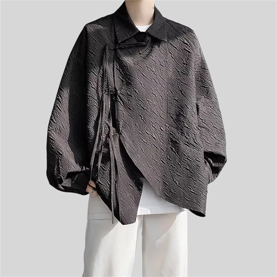 

Cotton Linen Shirts Men Loose Casual Tang Suit Hanfu Chinese Style Vintage Print Shirt Mens Spring Autumn Men Clothing Couple