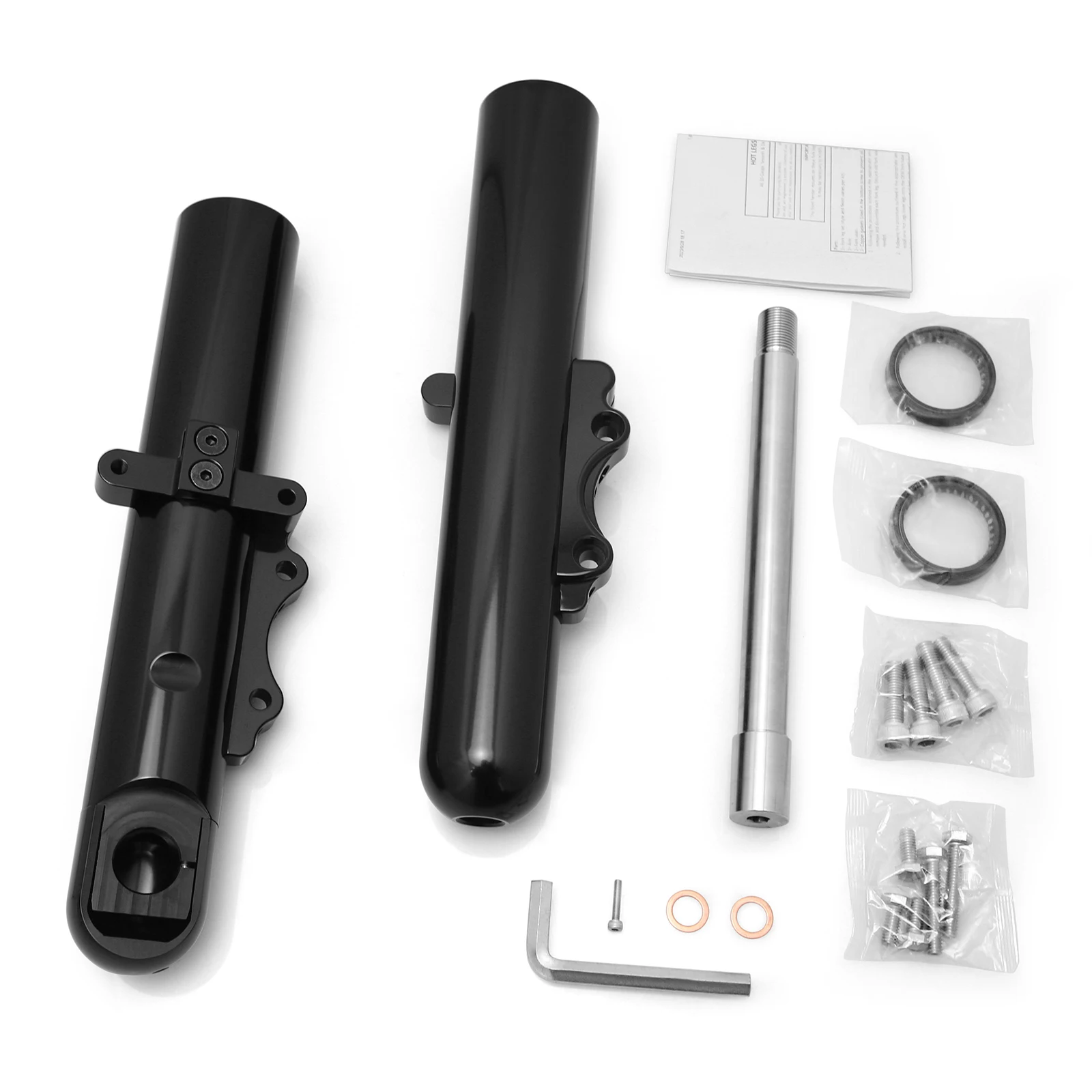 

CNC Front Fork Legs Lower Set for Harley Touring FLT Models 2014-Up Dual Disc