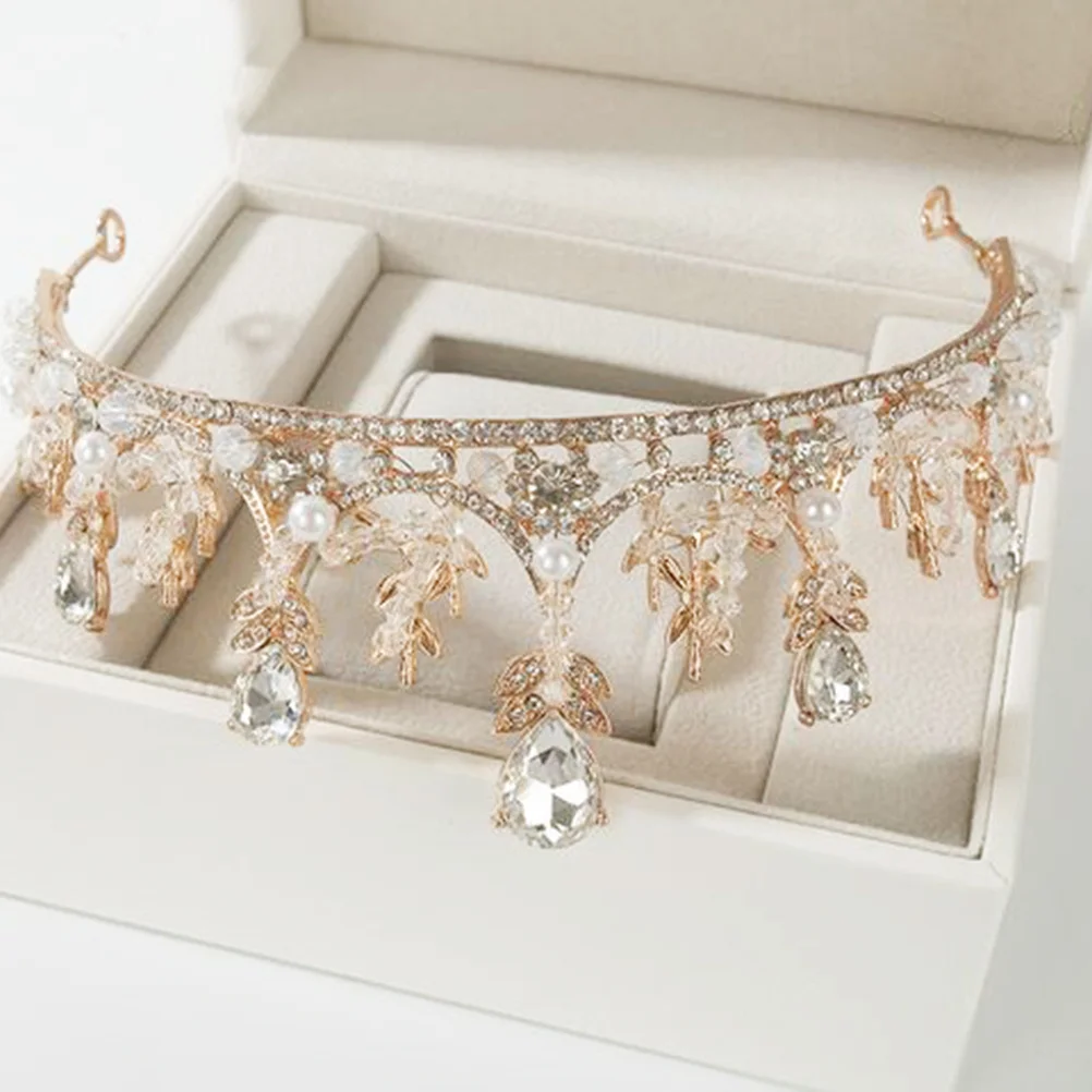 

Crystal Rhinestone Bridal Tiara Alloy Headband Lightweight Wedding Hair Jewelry Elegant Party Hair Decor Wedding Dress Accessory