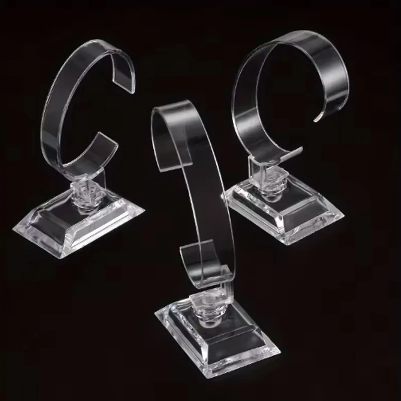 1-10pcs Wholesale Transparent Watch Display Rack C-ring Transparent Bracket Counter Display Rack Watch Bracelet Display Props - view 5