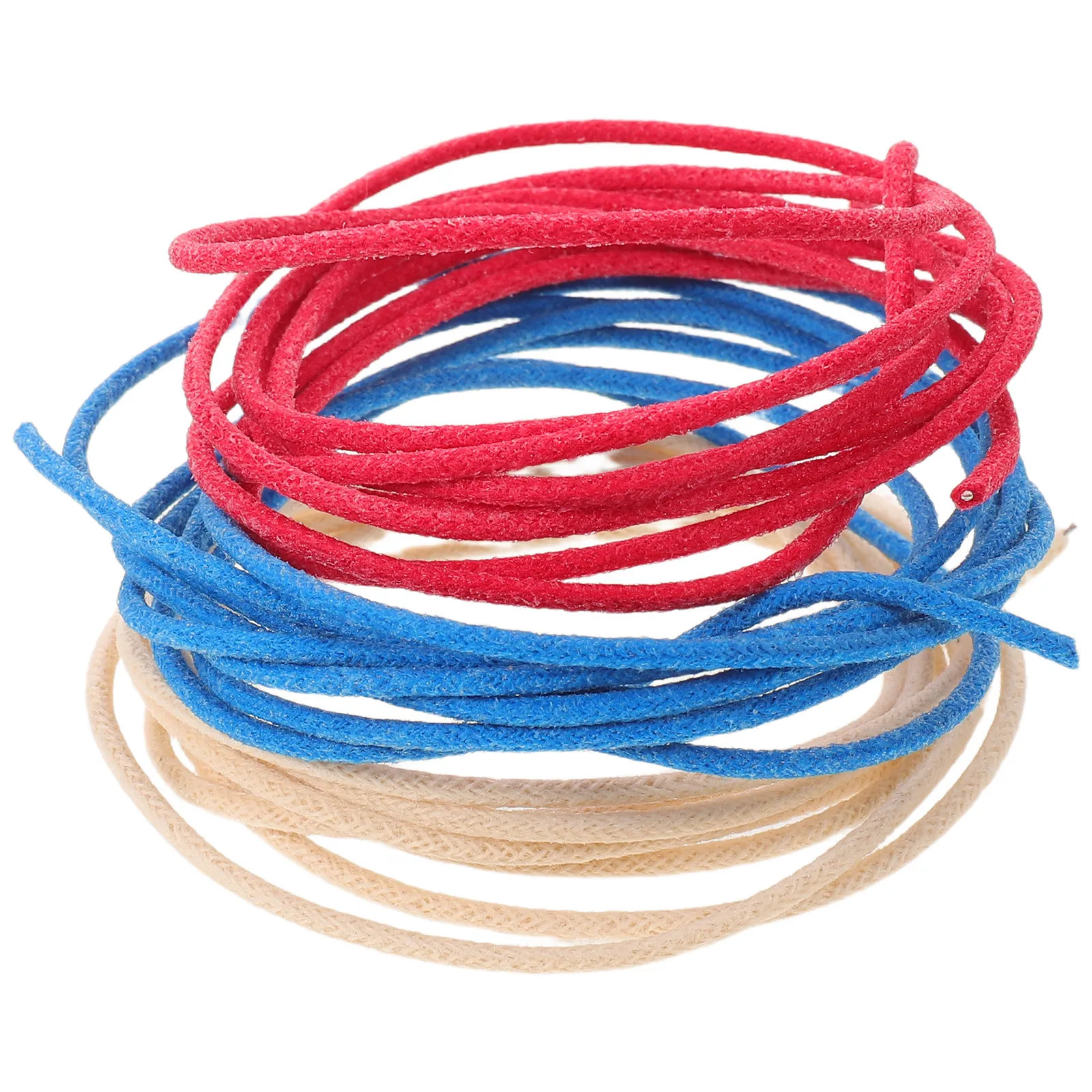3Pcs Waxed Cloth Braided Guitar Pushback Wire Set Vintage Electric Bass Wiring Cable Copper Stranded for DIY Upgrade Repair Kit