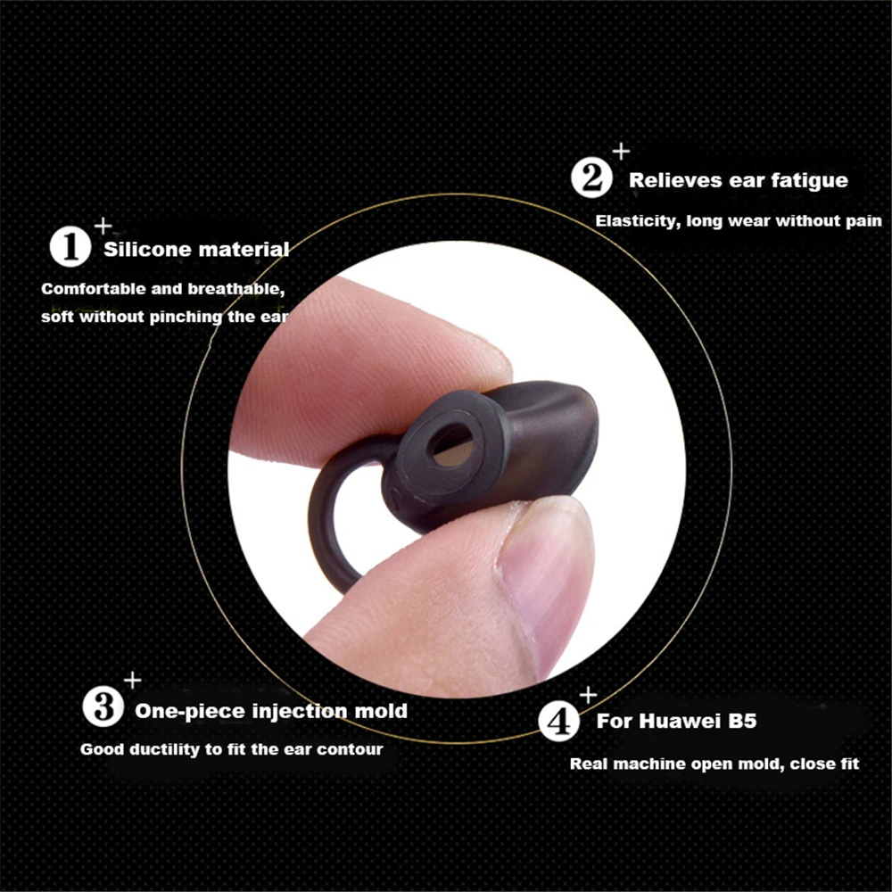 

2Pcs Silicone Ear Hook Earbuds Tips For Huawei TalkBand B5 Talk Band Smart Bracelet Headset Eartips Earbuds S/M/L