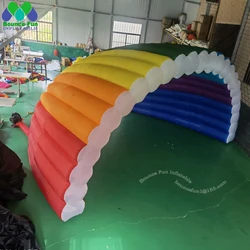 Colorful Rainbow Inflatable Stage Cover Tent Outdoor Events Shell Dome Canopy Rainproof Air Marquee Structure For Music Festival