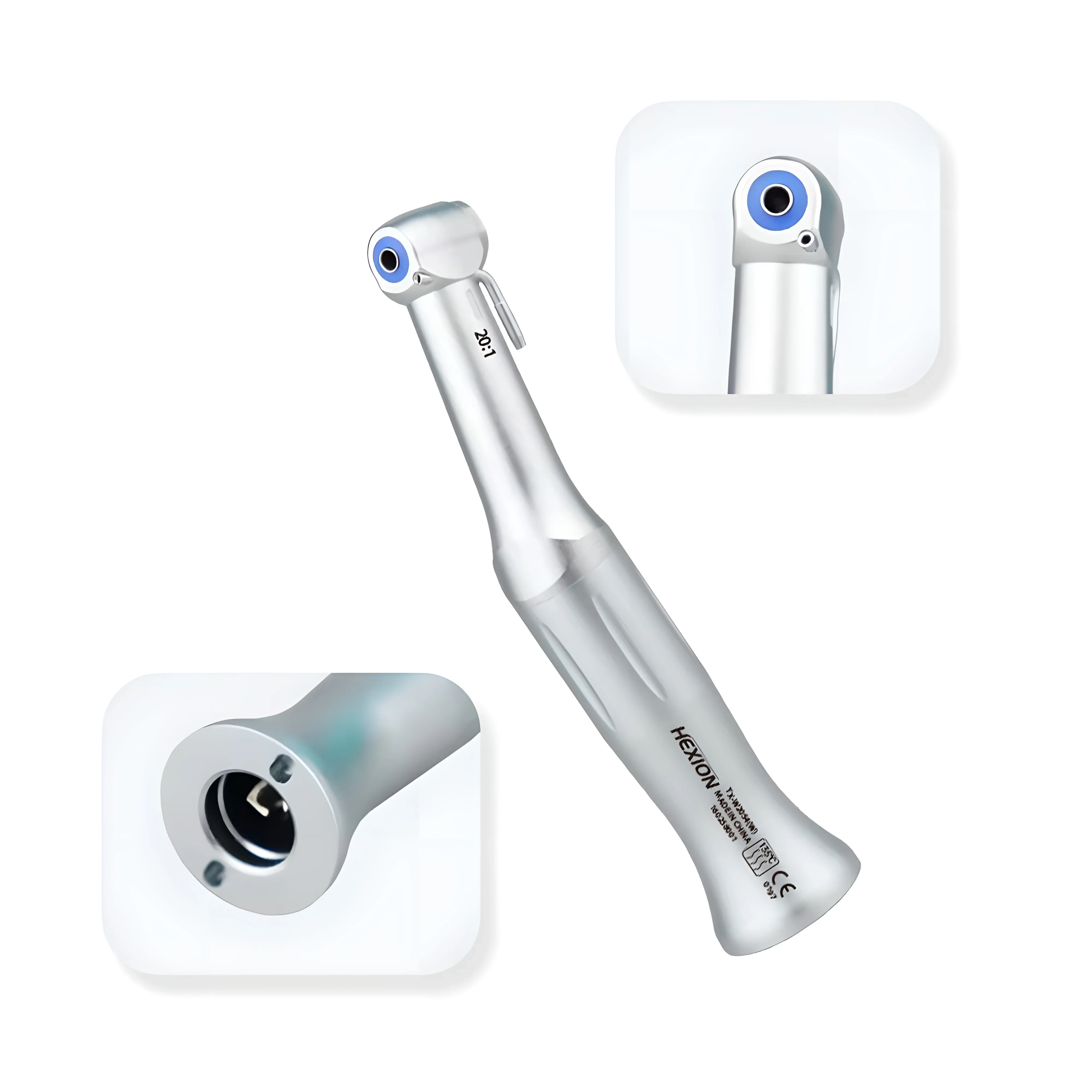 HEXION 20:1 SG20 Winkelstück mit langsamer Drehzahl, passend für Implantatmotoren, für 2,35-mm-Bohrer, E-Typ, professionell, mit Edelstahl – Detail 3