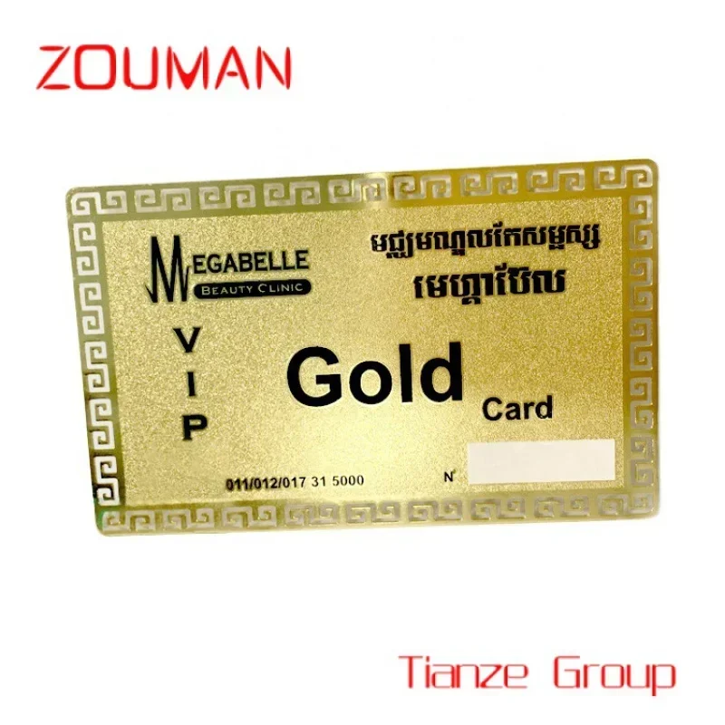 

custom，Custom , Lo pre ! laser engraving gold N etal visiting card p 13.56Hz etal busins car ith ips N 213 215 216 ip