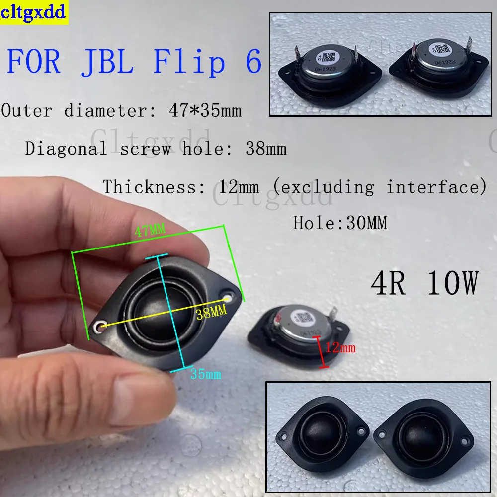 

Cltgxdd 1piece for JBL Flip 6th generation silk film tweeter 4Ohm 10W neodymium speaker component replacement 4R 10W speaker
