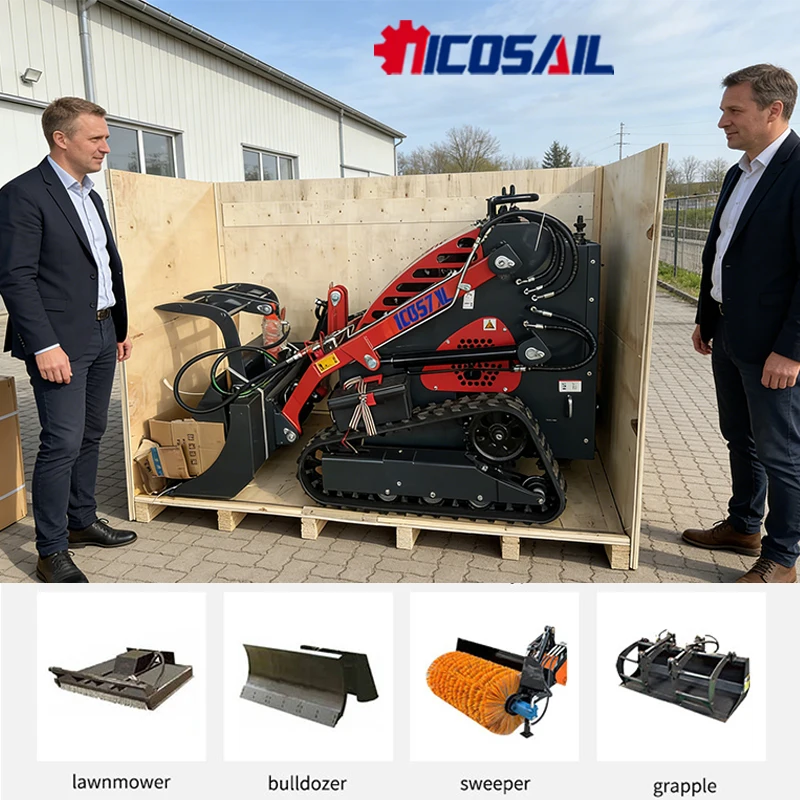 Tracked Mini Crawler Slip Loader CE Certified Euro 5 Small Compact Loader For Farm Garden