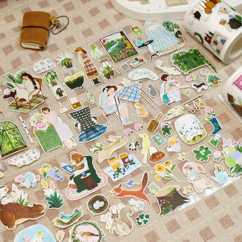 

Винтажная удобная угловая лесная фантазийная набор, высеченная лента Yupo Washi, принадлежности для рукоделия, сделай сам, наклейка для изготовления карточек для скрапбукинга