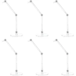 6 Pcs Action Figure Stands Clear Doll Model Support Stand with 2 inch Round Base Assembly Action Figure Display Holder
