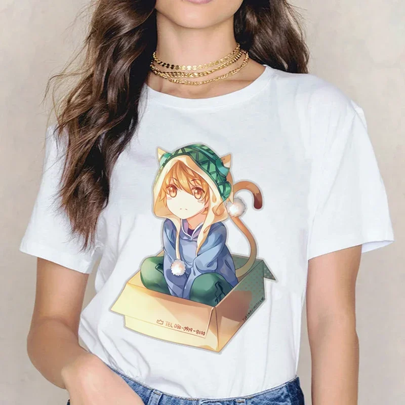 T-Shirt à Manches Courtes pour Femme, Dessin Animé Japonais Noragami, Kawaii, Stray God Yato, Harajuku Vintage