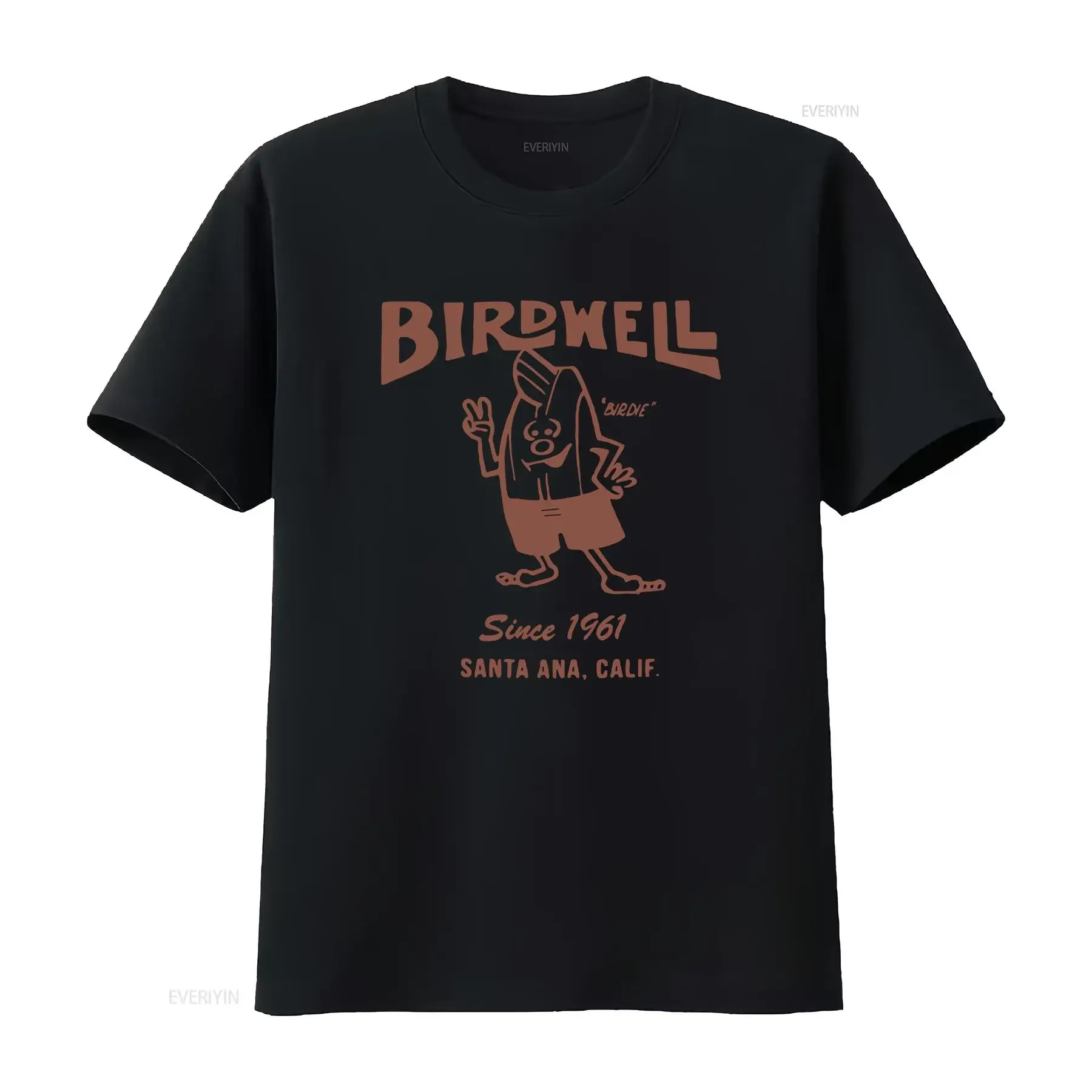 Birdwell santa ana calif since 1961 shirt vintage Washed designer clothes Breathable fashion Stylish Versatile Unisex Soft