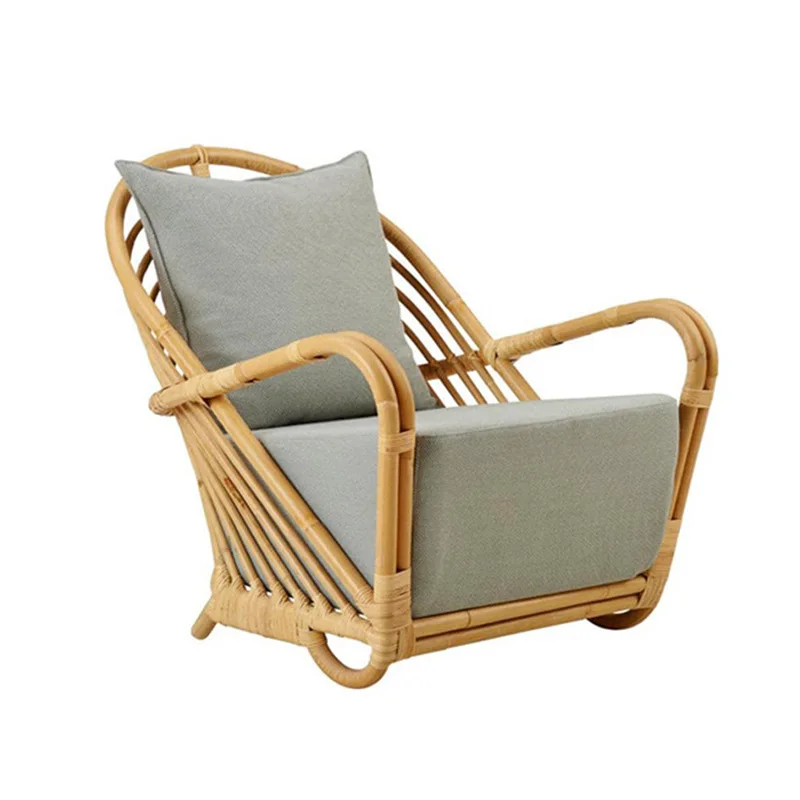 

Sofa Home Sofa Chair Back Chair Real Rattan Single Leisure Balcony Rattan Chair Coffee Table B & B Leisure