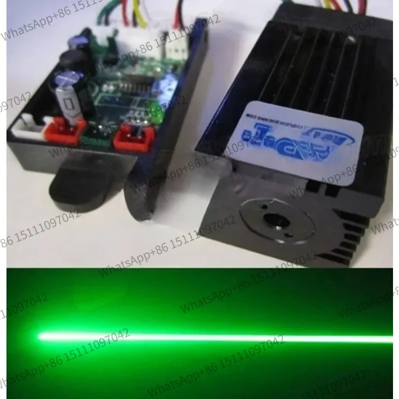 High quality laser head  stage light adjustable focus 200mw 532nm green laser module with TTL DC 12V