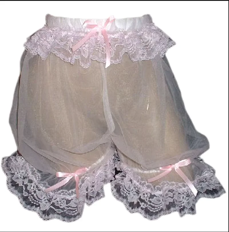 

Adult giant baby sexy girl white thin semi transparent organza girly lining maid pink lace lace bow customized