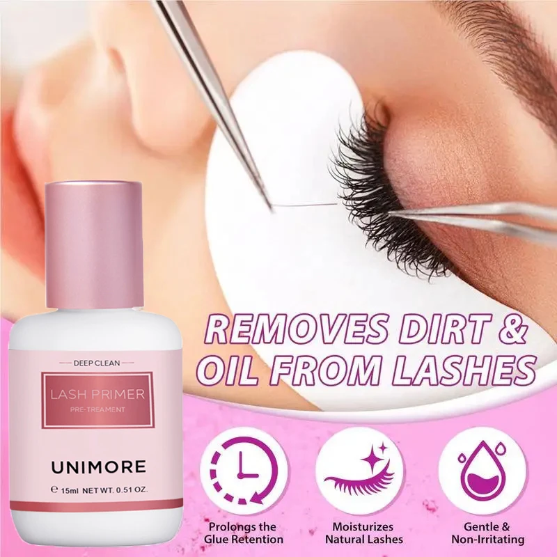 Gollee Eyelash Primer Eyelash Extension Cleaner Dust Cleaning Fixative Unimore Adhesive Eyelash Primer Waterproof and Oilproof