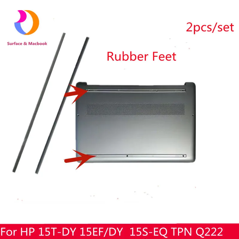 2 unids/set tira de goma para ordenador portátil para HP 15T-DY 15EF/DY 15S-EQ TPN-Q222 almohadilla de pie de la cubierta inferior