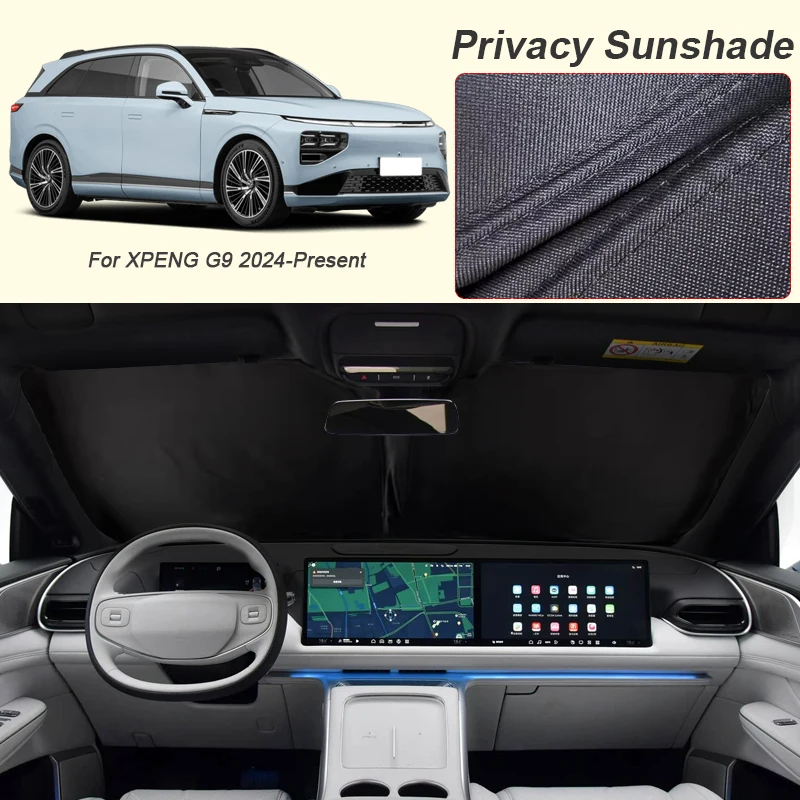 

Car Black Window Privacy Sunshade For XPENG G9 2024-Present Auto Anti-UV Heat Insulation Protect Cover Interior Accessory