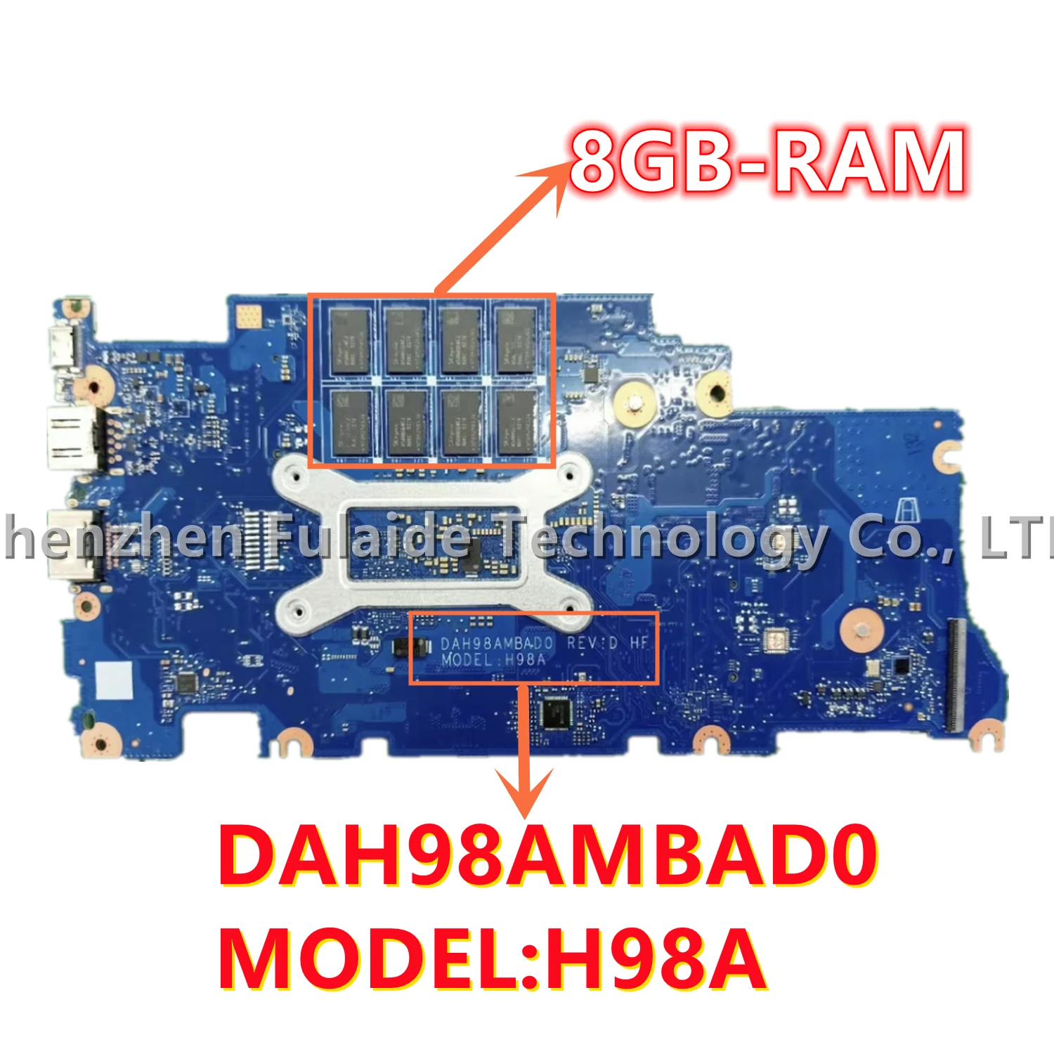 DAH98AMBAD0 For Huawei Honor MagicBoook NBL-WAQ9HNR H98A Matebook D15 D14 Laptop Motherboard R5-3500 R7-3700 CPU 8GB-RAM 100% OK