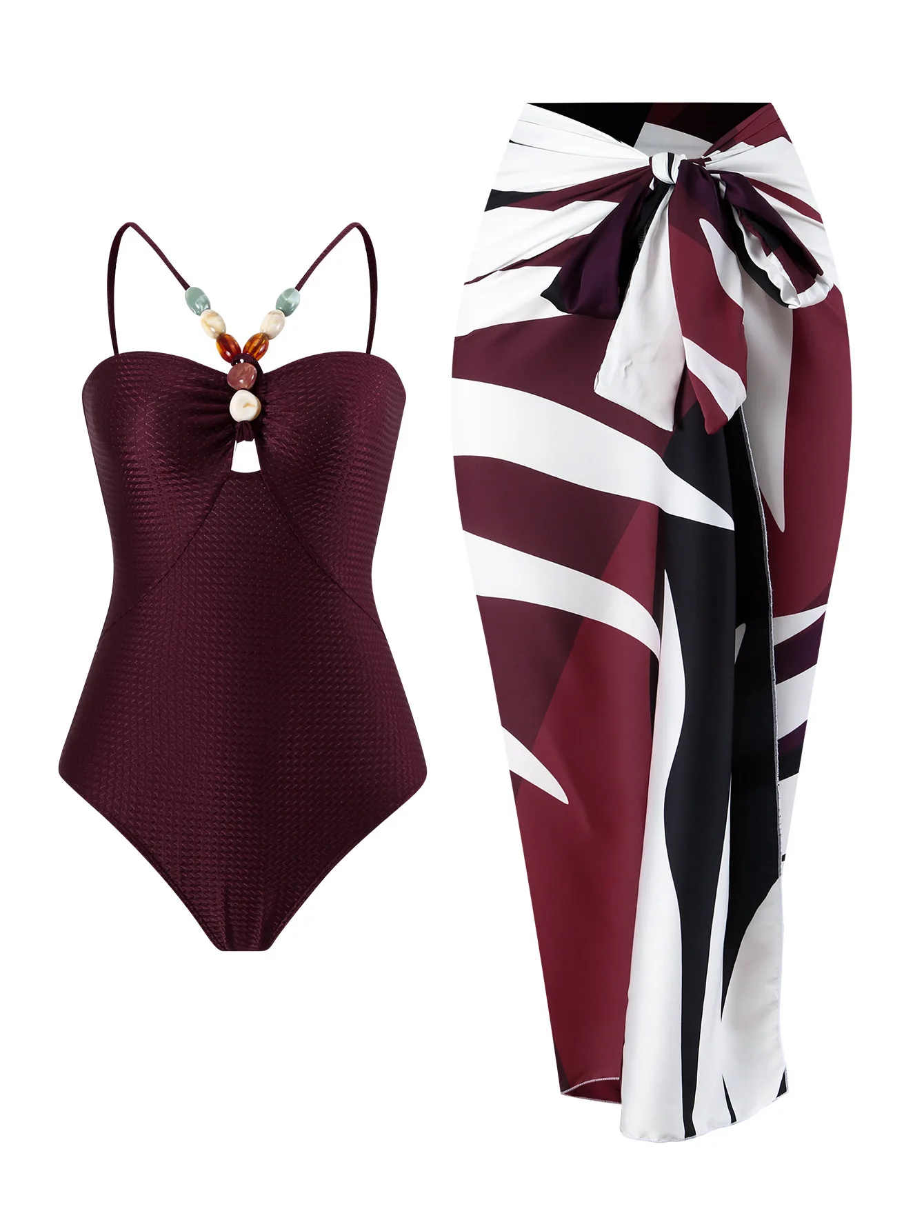 Verão multi-cor suspensórios de pedras preciosas maiô francês uma peça feminina estilo praia roupa de banho oco design roupas femininas